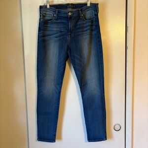 Lucky Brand Brooke Skinny Jeans Womens 14/32 Blue Excellent Candiani Denim